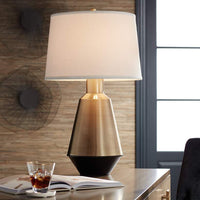 Possini Euro Cora Brass Modern Table Lamp