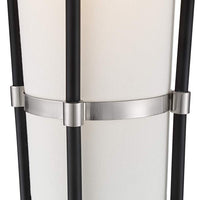 Possini Euro Flute Satin Black 2-Light Floor Lamp