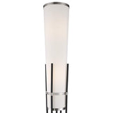 Possini Euro Flute Satin Black 2-Light Floor Lamp
