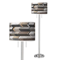 Woodwork Arrows Giclee Brushed Nickel Garth Floor Lamp