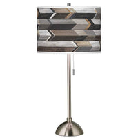 Woodwork Arrows Giclee Brushed Nickel Table Lamp