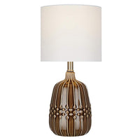 Brown Ceramic 19" High LED Accent Table Lamp
