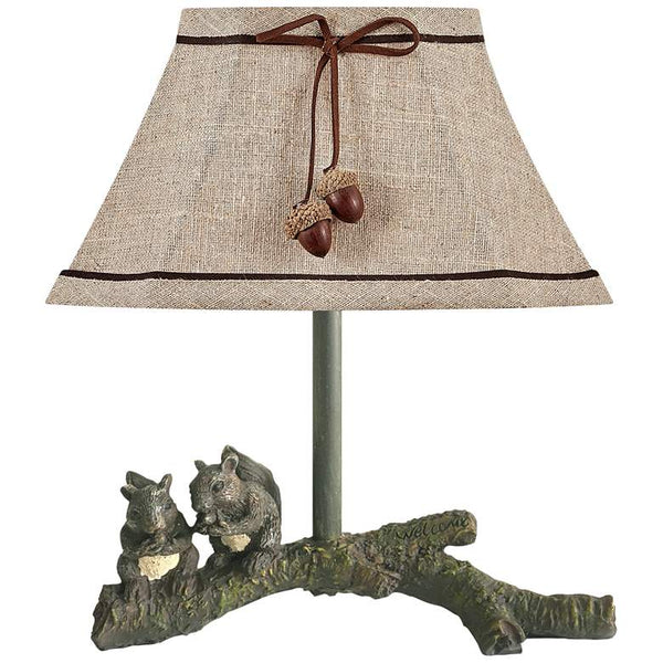 Squirrel Nutty Buddies 12" High Rustic Cottage Small Accent Table Lamp