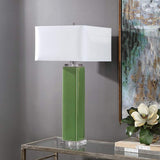 Aneeza Tropical Green Glaze Ceramic Table Lamp