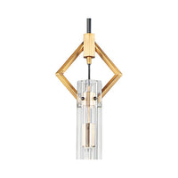 Flambeau 3" Wide Black and Antique Brass Mini Pendant Light