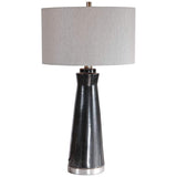 Arlan Dark Charcoal Glaze Ceramic Table Lamp