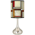 Modern Squares Giclee Droplet Table Lamp