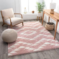 Moroccan Tribal Pink Soft Area Rug