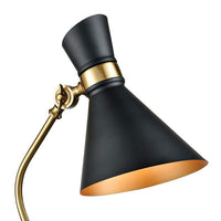 Virtuoso Matte Black and New Aged Brass Desk Lamp