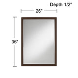 Possini Euro Metzeo 26" x 36" Bronze Rectangular Wall Mirror