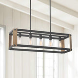 Cameron 36 1/4" Wide Black 5-Light Island Pendant Light