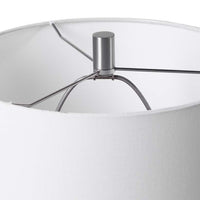 Natasha Light Gray and White Art Glass Table Lamp