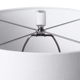 Sinclair Glossy White Geometric Ceramic Table Lamp