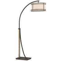 Gentry Oil-Rubbed Bronze 2-Light Downbridge Arc Floor Lamp
