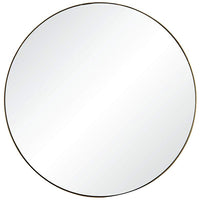 Yoka Silver and Gold Painted 24" Round Wall Mirror