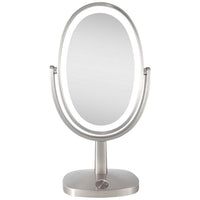 Huntington Nickel 3-Color Touch LED Vanity Makeup Mirror