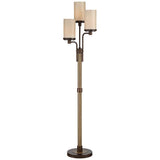 Astoria Faux Wood and Bronze 3-Light Tree Floor Lamp