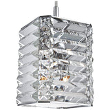 Possini Euro Lenke Chrome 6" Wide Modern Crystal Mini Pendant