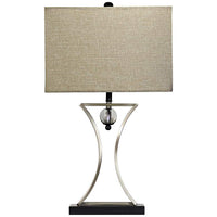 Winthrop Brushed Chrome and Matte Black Table Lamp