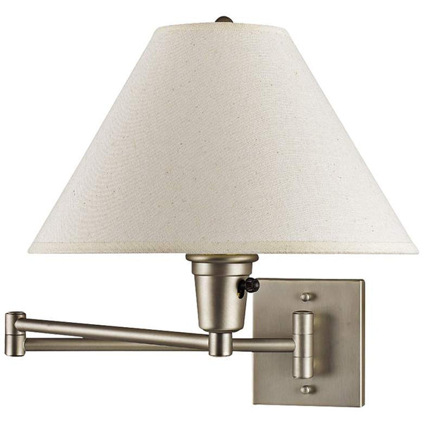 Cal Lighting Brushed Steel Swing Arm Wall Lamp