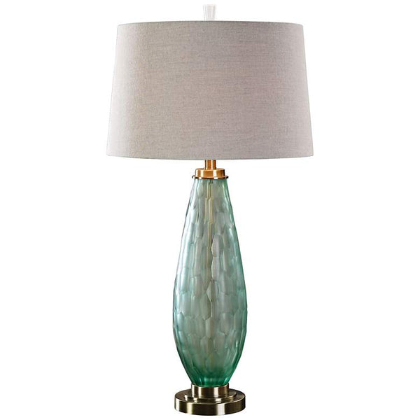 Lenado Frosted Sea Green Glass Table Lamp