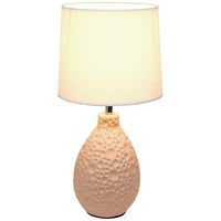 Simple Designs 14 1/4" High Pink Stucco Ceramic Oval Accent Table Lamp