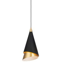 ET2 Mermaid 4 3/4"W Black and Gold LED Mini Pendant Light