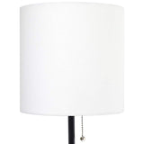 LimeLights 19 1/2" High Black Stick Accent Table Lamp with Outlet