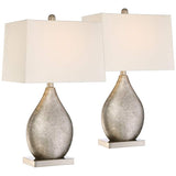 Royce Teardrop Metal Lamps Set of 2 with Table Top Dimmers