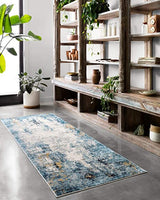 Loloi II Alchemy Collection ALC-05 Denim / Ivory, Contemporary 2'-8" x 4' Accent Rug