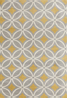 Trellis Chain Gray/Grey Yellow Area Rugs