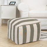 Handwoven Ottoman Foot Stool Floor Cover Unfilled Braided Footrest Cushion