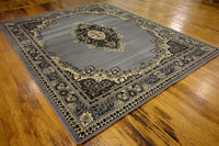 Traditional Medallion Gray Soft Area Rug