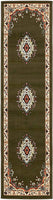 Traditional Medallion Green Soft Area Rug