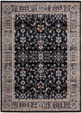 Waterloo Navy Oriental Soft Area Rug