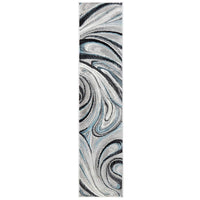 Abstract Gray Turquoise Blue Soft Area Rugs