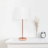 Simple Designs Modern Rose Gold Stick Table Lamp