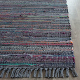 Hand Woven Aqua and Multi Cotton Area Rug