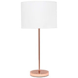 Simple Designs Modern Rose Gold Stick Table Lamp