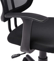 zaid Amazon Basics Mesh, Mid-Back, Adjustable, Swivel Office Desk Chair with Armrests, Black