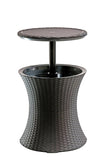 Patio Cooler Bar Table Rattan Style