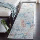 Modern Abstract Area Rug, , Light Blue/Ivory