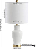Chi 21" Ceramic/Iron Modern Classic LED Lamp  White