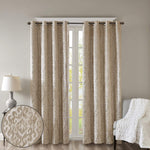 Blackout Curtains For Bedroom Mirage Damask Fabric Grommet, 50X95", 1-Panel Pack