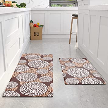 dofopo Diatomaceous Earth Kitchen Mats, 2 PCS Absorbent Cushioned