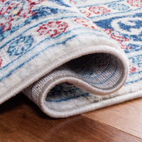 Oriental Damask Trellis Soft Area Rug, Beige / Navy