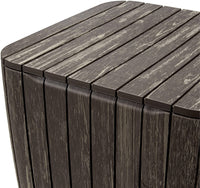 Keter Luzon Patio Side Coffee Table Outdoor Furniture Durable Resin Plastic Realistic Table