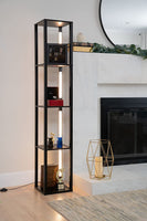 FENLO Fancy Display Shelves with LED Floor Lamp