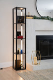 FENLO Fancy Display Shelves with LED Floor Lamp