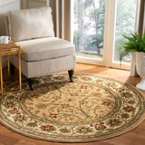 Lyndhurst CollectionTraditional Oriental Non-Shedding Stain Resistant Living Room Bedroom Accent Rug Beige / Ivory